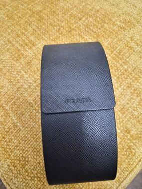 Prada Black Saffiano Leather Glasses Case